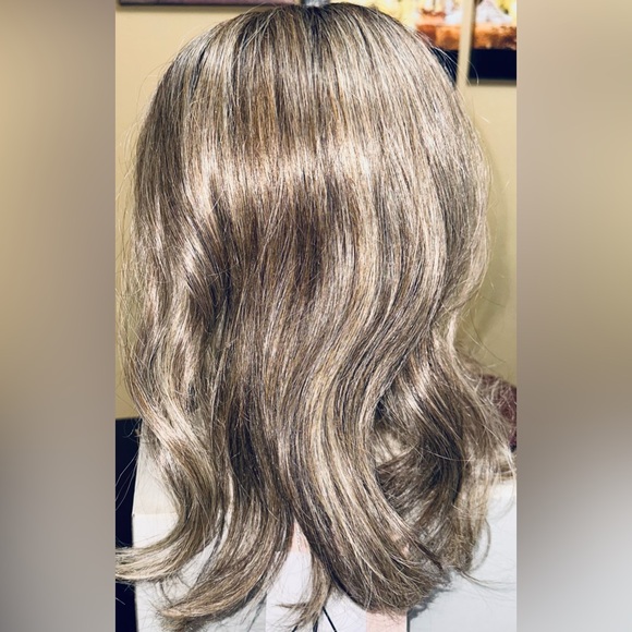 Raquel Welch 14" Wavy Top Billing Top-of-The-Head Hairpiece RL12/22SS Cappuccino - Picture 4 of 16